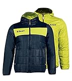  Giubbotto Apollo Blu-Giallo Fluo Zeus Double-Face Sport Uomo Staff Inverno Winter jogging Allenamento Relax Calcio Calcetto Torneo Reversibile unisex (L)