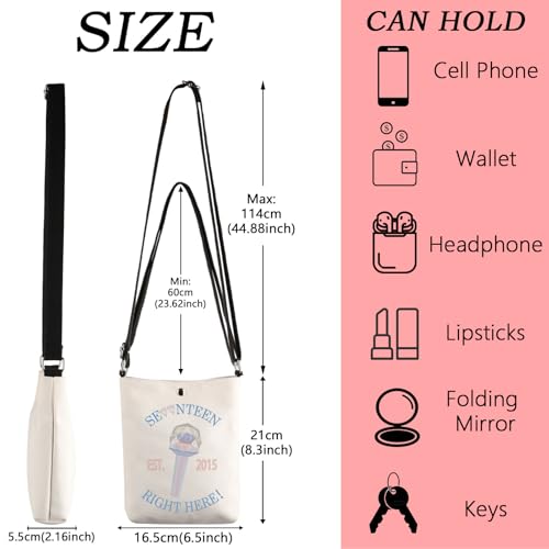 WSNANG Korean Band 17 Gift Korean Fans Carat Canvas Tote Bag Korean Music Lover Gift Korean Shoulder Bag Group Merch3