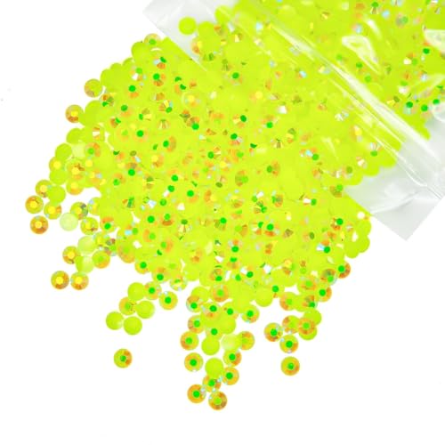qiipii 5300PCS 3mm Transparent Resin Rhinestones Bulk Flatback Jelly Resin Stones SS10 Clear Bling Diamonds Gems Crystals Tumblers Bottles Charms for Nails Face Eyes Makeup Body Crafts Beauty Decor