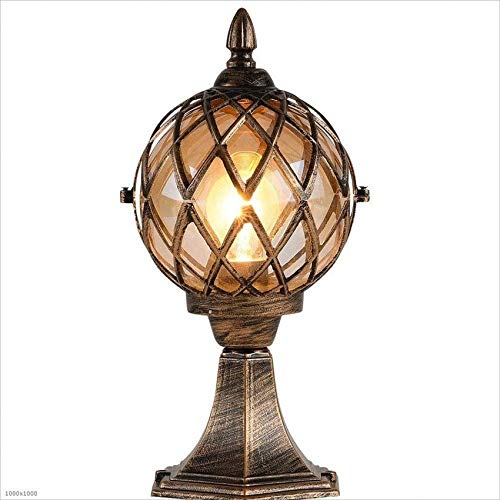 SLRMKK Farola para Exteriores, lámpara de pie de Tierra de Pilar de Pilar de Victoria Vintage Europea para Pilar de Piedra Entradas de Hermoso Parque Lámpara de Columna al Aire Libre Lámpara de Farol
