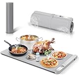 Food Warming Mat for countertop with heat insulation pad,6 Adjustable Temp & Timer Modes,Fast Even Heating, Auto Shut-Off, Portable Electric Heating Warming Tray for Parties Buffets Family Gatherings