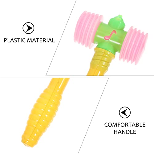 Image of Kisangel 10Pcs Squeaky Hammer Pounding Plastic Mallet Handle Hammer Funny for Preschool Educational Birthday Party Favors Tools Rose (Pack of 2)