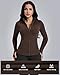 AVGO Womens Workout Jackets Lightweight Athletic Zip Up Jacket Slim Fit Running Gym Top with Pockets & Thumb Holes(Roasted Brown, M)