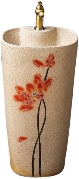 Pedestal Sinks Sink Wash Basin Ceramic Home Balcony Hotel Garden Bathroom (A)