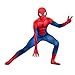 Marvel Spider-Man Official Youth Deluxe Zentai Costume - Deluxe Two-Way Stretch Spandex with Invisible Zippers and Wrist Openings for Added Convenience (XL) Multi