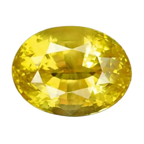 Saphir jaune de 9,25 carats ovale le cadeau précieux idéal pour homme et femme