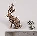 Jackalope Pin, Copper Plated, 1.5 Inches, 100% Handmade in the USA, Cryptid, Jack-a-lope, Rabbit with Antlers, Realistic, Metal, Lapel, Hat, Brooch, Gift, Jewlery, Over 3100 Unique Designs