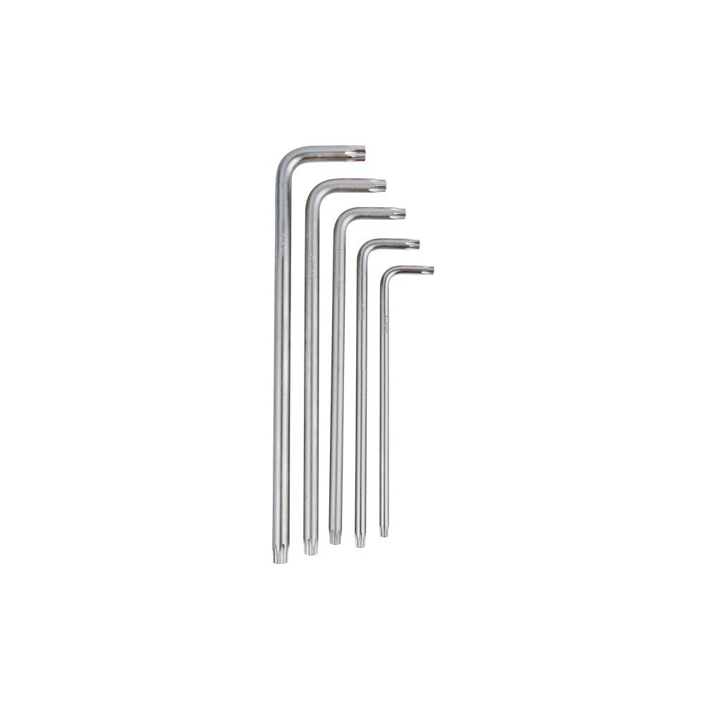 KING TONY 20515PR01 Spline L - Wrench Set, Extra Long arm Type, M5 - M12 Size, 5 Piece, Pack of 4