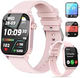 TRAUSI Smart Watch per donne e uomini, smartwatch HD da 1,8 pollici con 120 modalità sportive, monitoraggio della frequenza cardiaca/sonno, impermeabile IP67, controllo chiamate e musica Bluetooth per