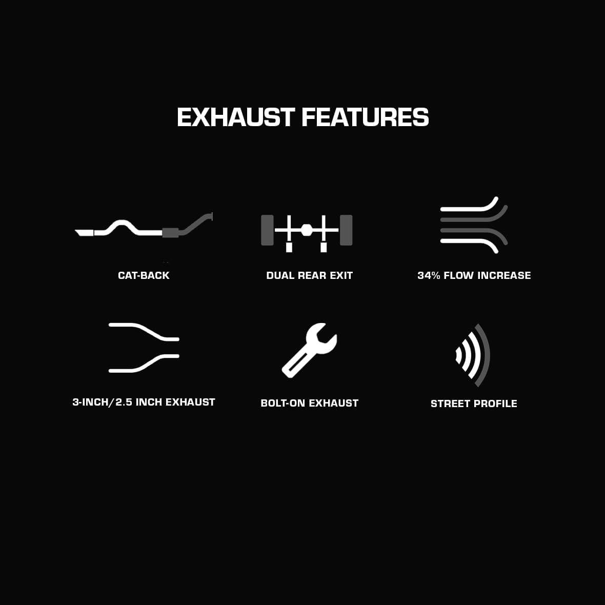 MBRP S5085AL 2.5" Cat Back, Dual Rear Exhaust System (Aluminized Steel)