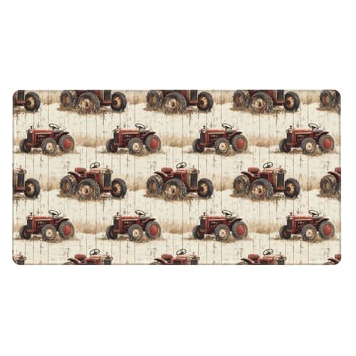 Tapis de souris pour ordinateur portable à bords cousus style bois