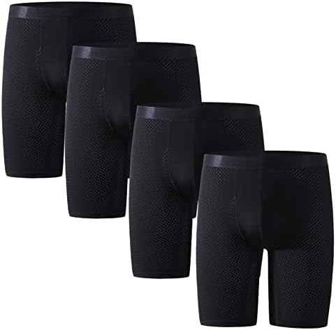 Ademend herenondergoed van ijszijde, dunne satijnachtige boxershorts