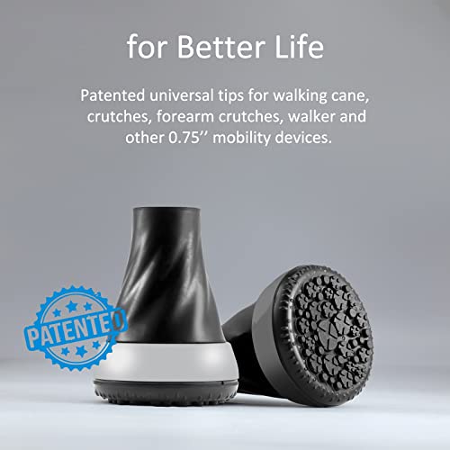 Rehand Cane Tips, All Terrain Tip for Cane & Crutch, 3/4 Inch Cane Tips