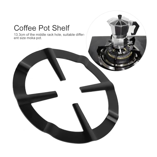WQAPVHBG Wok Ring for Gas Stove, 5.24in Diameter Wok Stand with 0.1in Thickness, Gas Ring Reducer Stand, Iron Stove Support for Gas Stoves to Fix Moka Pots and Coffee Pots