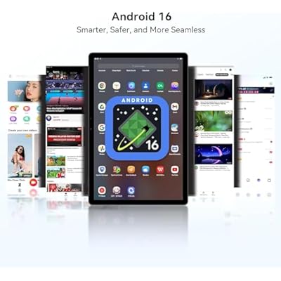 Blackview Android 16 Tablet with 36GB RAM + 256GB ROM (2TB TF), 13 Inch Gaming Tablet with 50MP + 13MP Dual Camera, 5G WiFi 2K FHD Large Display, WideVine L1, Octa Core T620, 11000 mAh