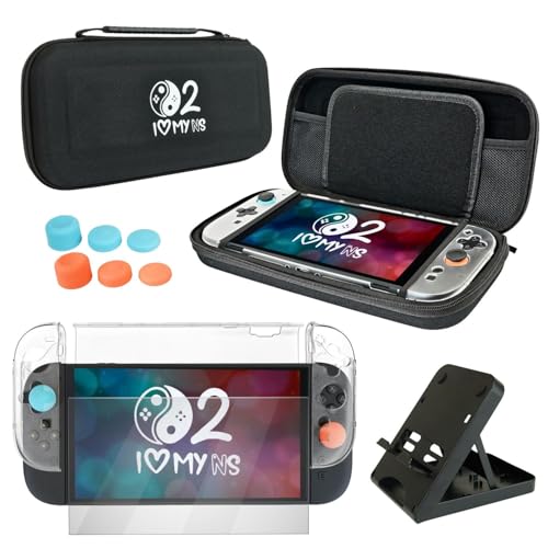 Ideas que no veas® Funda Nintendo Switch 2 Pack Protector Compatible | Funda Switch 2 + Carcasa + Protector de Pantalla + Protector Mandos y Josticks + Soporte | Acceosrios Swtich 2 Compatibles