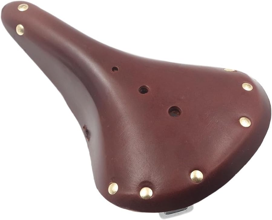 Soft Retro Bicycle Saddles Cushion Men Women Handmade Brown Wide Leather Bike Seat for Vintage City Cycling Bicycle Saddle Parts