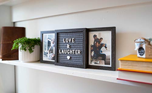 Oak Letters Fathers Day Picture Frame With Custom Felt Letter Board: Personalized Two Picture Frame For Dad, Grandpa, Pop | Great Gift From Kids | Enjoyed By Daddy, Poppy, Or Stepdad #TOP5