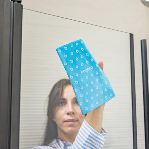 Bayeco - Bayeta cristales y baños - Solución perfecta para espejos, cristales y limpieza del baño - Bayeta microfibra con gran capacidad de absorción - No deja marcas y pelusas - 1 unidad - imagen 7