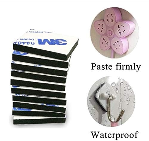 Double Sided Sticky Pads, 60 Pcs Black Squares and Round Double Adhesive Foam Pads Strong Mounting Tape for Walls and Floor, Door, Plastics, Glasses, Metals.