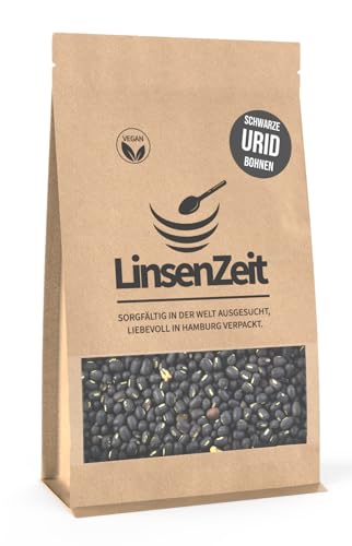 LinsenZeit - Schwarze Urid Bohnen 600g - Urad Bohnen - Einzigartige Proteinquelle – Vegan, ohne Zusatzstoffe & Premium Qualität