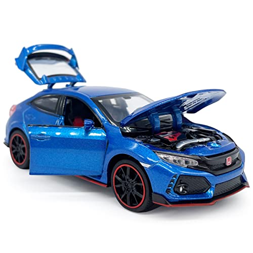 Vehículo a escala 1:32 modelo Civic Type R azul miniatura 3