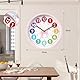 Umllpet Wanduhr Kinder, Bunte Lernuhr für Kinder, 10 Zoll Wanduhr Kinderzimmer Lautlos, Kinderwanduhr Ohne Tickgeräusche für Schulanfänger, Kinder Uhr für Jungen Mädchen Schlafzimmer, Schule