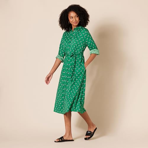 Amazon Essentials Women's Georgette Long Sleeve Midi Length Shirt Dress4