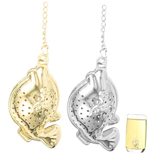 Zerodeko 2pcs Dolphin-shaped Tea Strainer Fine Tea Infuser Practical for Home Office and Restaurants