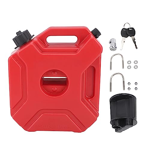 Aramox - Tanque Contenedor de Combustible de Gas, 5L Tanque de 1.3 Galones Rojo Gran Capacidad Contenedor de Gasolina de Gas Portátil para Automóviles Motocicletas UTV ATV...
