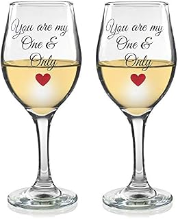 BANBERRY DESIGNS You are My One and Only Wine Glass Set - Matching