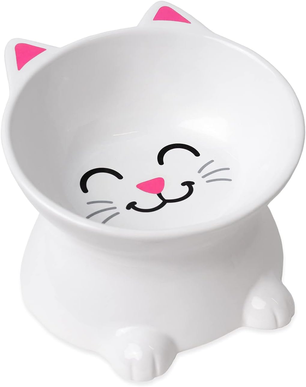 Elevated Cat Food Bowl – Durable Ceramic Pet Bowl for Wet or Dry Food, Water – Stylish & Comfortable for Cats – Great Gift for Cat Lovers
