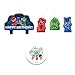 PJ Masks Birthday Party Pack for 16 with Plates, Napkins, Cups, Tablecover, and Candles
