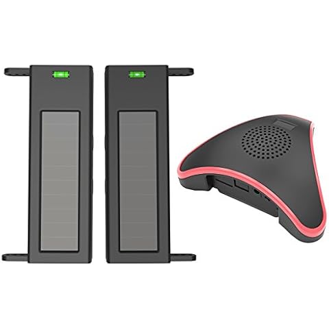 HTZSAFE Solar Wireless Driveway Alarm System- 1/2 Mile Long Transmission Range- 300 Feet Wide Sensor Range- No Wiring No Need Replace Battery- Outdoor Weatherproof DIY Security Perimeter Alert System Cover