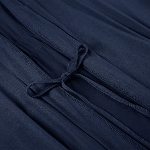 Image of Joyaria Women Bamboo Viscose Robe Super Soft Comfy Summer Cooling Short Lightweight Bathrobe with Pocket S-XXL