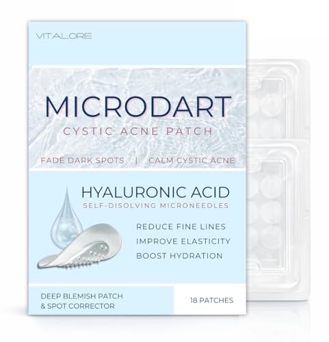 Microdart Pimple Patches- Cystic Acne Patch Microneedle Pimple Patch for Face Dark Spots & Blind Pimples- 18ct