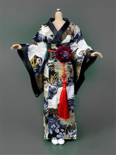 1/6 Scale Female Clothes, Japanese Kimono Bathrobe Dress Costume Clothing For 12Inch Ph Tbl Jo Action Figure Body (G-Long Version) #TOP1