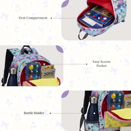 Image of F Gear Colour Buddy 12L Kids Backpack, Kids Can Colour On The Bag, 1 Compartment & 2 Pockets; Lightweight, Durable & Fun Backpack for School & Travel | Comfortable & Stylish Bag