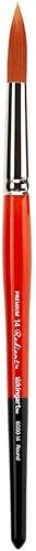 Miniatura 6 de KINGART Premium Radiant 6000-0 Round Series - Cepillo para artista, pelo sintético Taklon, mango corto, para pintura acrílica, óleo y acuarela
