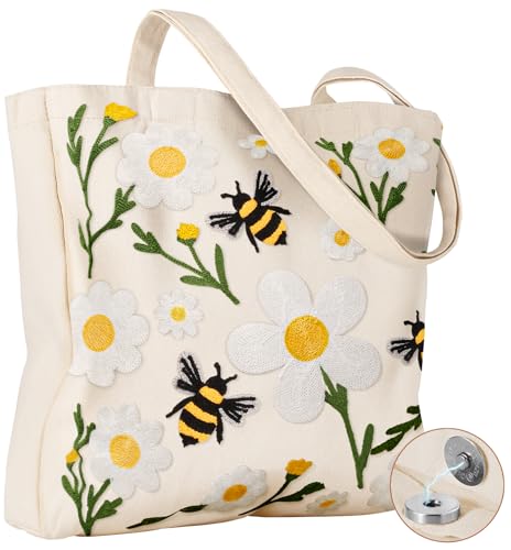 Miss Adola Embroidery Canvas Tote Bag for Women