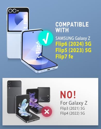 Image of i-Blason for Samsung Galaxy Z Flip 6 Case, ZFlip 5 /Flip7 FE Case, DarkGR | Built-in Screen Protector, Hinge Protection, Belt-Clip, KickStand