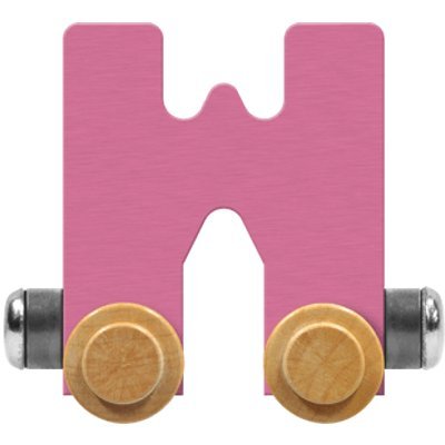 Maple Landmark NameTrain Pastel Letter Car W - Made in USA (Pink)
