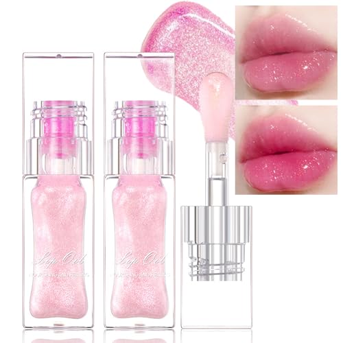 LemonSac 2PCS Color Changing Lip Oil, Magic Color Changing Lip Oil V2, Lip Oil Cosmetics,Warm Change Moisturizing Lip Gloss, Conversion Lip Glow Oil Non-Sticky Primer Lip Tint