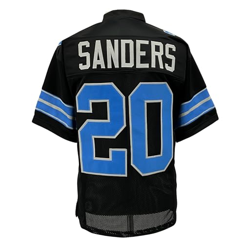 Barry Sanders Jersey Black Detroit | Adult Unisex Sizes S-5XL Unsigned Custom Sewn Stitched