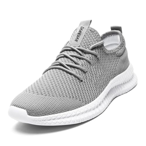 GDEBYZ Women Men Barefoot Shoes Slip On Walking Zero Drop Sole Sports Running Casual Sneakers Breathable Soft Yoga Fashion Shoes Light_Gray Size US 8.5