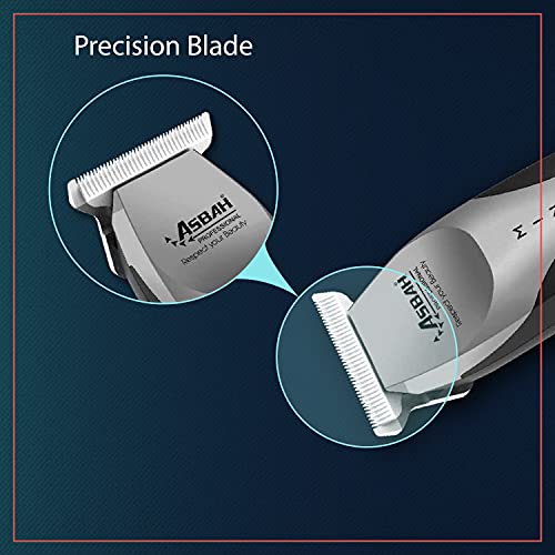 Image of Asbah Professional Mini lls Trimmer | Cordless Trimmer | Beard & Mustache Cordless Grooming Clipper with Guide Comb | One Year Warranty, Lifetime Repair & Services (Multicolor)