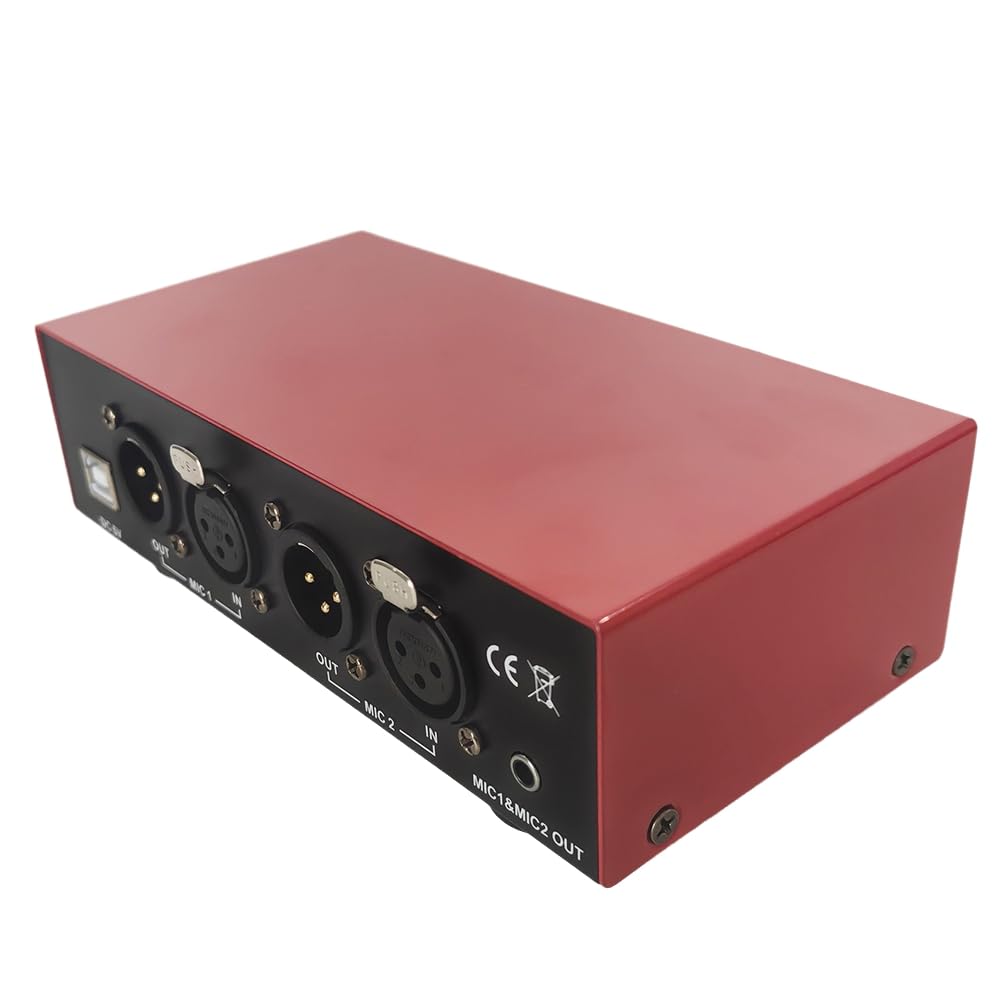 48V Phantom Alimentation Alimentation USB Double Sortie Mixte pour Les Microphones de Condenseur Équipement D'Enregistrement de Musique avec Câble XLR Double