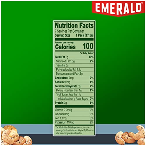 Emerald Nuts, Salt & Pepper Cashews, 100 Calorie Packs, 7 Ct, 4.34 Oz #TOP4