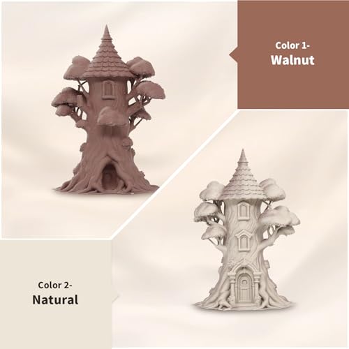 Image of Reprapper Wood PLA 1.75 - Walnut & Natural Composite Filament, Infused with Real Wood Fiber for Sanding Staining, 1.75mm 3D Printing Filament, 1KG