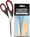 Sabatier Professional All Purpose Scissors – Heavy Duty 25cm Stainless Steel Utility Shears with Soft Grip Handles. Perfect for Fabric, Paper, Herbs, Vegetables & Household Tasks. Dishwasher Safe